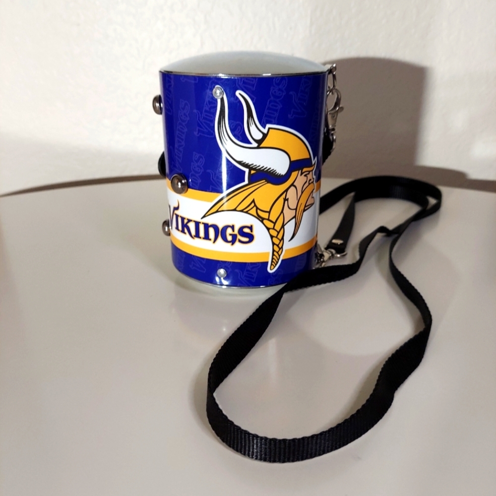 Little Earth Minnesota Vikings Metal Barrel  Mini Crossbody Purse